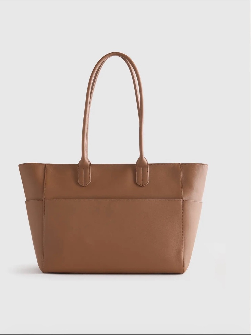 Quince Hudson Leather Tote Cognac